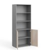 Manager magas szekrény 79,9 x 42,2 x 196,5 cm, világos akác / szürke