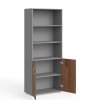 Manager magas szekrény 79,9 x 42,2 x 196,5 cm, warmia dió / szürke
