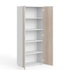 Manager magas szekrény 79,9 x 42,2 x 196,5 cm, világos akác / fehér