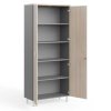 Manager LUX magas szekrény 90 x 43 x 207,4 cm, világos akác / szürke