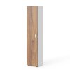 Manager magas szekrény 39,9 x 42,2 x 196,5 cm, bal, warmia dió / fehér