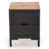Maisie éjjeliszekrény, craft tölgy / fekete