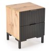 Maisie éjjeliszekrény, craft tölgy / fekete