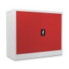 Alacsony univerzális fémszekrény 90 x 40 x 80 cm, hengerzár, piros - ral 3000
