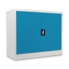Alacsony univerzális fémszekrény 90 x 40 x 80 cm, hengerzár, kék - ral 5012