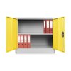 Alacsony univerzális fémszekrény 90 x 40 x 80 cm, hengerzár, sárga - ral 1023