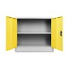 Alacsony univerzális fémszekrény 90 x 40 x 80 cm, hengerzár, sárga - ral 1023