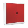 Közepes univerzális fémszekrény 120 x 40 x 120 cm, hengerzár, piros - ral 3000