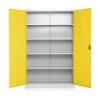 Univerzális fémszekrény 120 x 40 x 185 cm, hengerzár, sárga - ral 1023