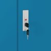 Univerzális fém szekrény tolóajtókkal 90 x 40 x 185 cm, hengerzár, kék - ral 5012