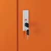 Univerzális fém szekrény tolóajtókkal 90 x 40 x 185 cm, hengerzár, narancs - ral 2004