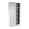 Univerzális fém szekrény tolóajtókkal 90 x 40 x 185 cm, hengerzár, szürke - ral 7035