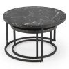 River dohányzóasztal, fekete márvány / fekete