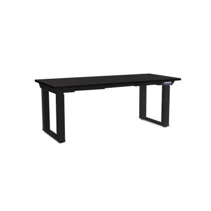 Masă înălțime reglabilă OfficeTech Strong 180 x 80 cm, picioare negre, negru