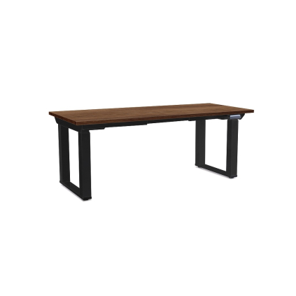 Masă înălțime reglabilă OfficeTech Strong 180 x 80 cm, picioare negre, stejar silverjack