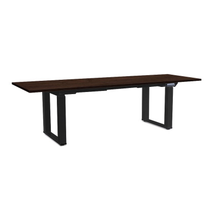Masă înălțime reglabilă OfficeTech Strong 240 x 80 cm, picioare negre, wenge
