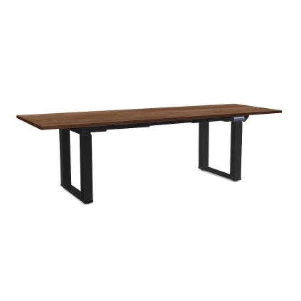 Masă înălțime reglabilă OfficeTech Strong 240 x 80 cm, picioare negre, stejar silverjack