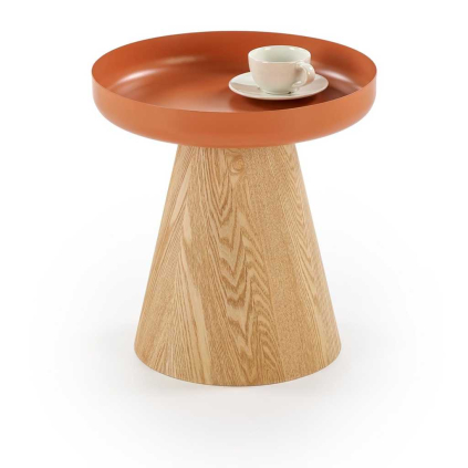 Măsuță de cafea Dunham, portocaliu / lemn