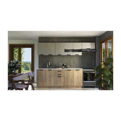 Set bucătărie Perla 260, stejar cremona / crem