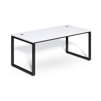 Masă SimpleOffice 180 x 90 cm, alb / negru