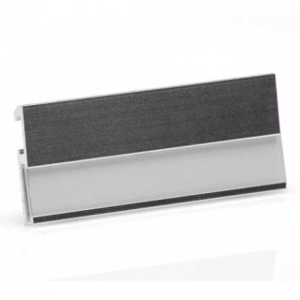 Etichetă pentru îmbrăcăminte ALU 7 - 10 buc, aluminiu / negru