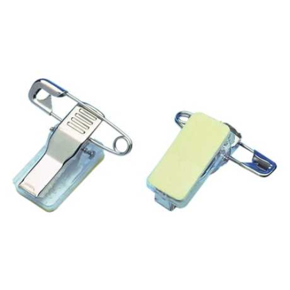 Clips autoadeziv pentru etichetă - 100 buc, argint