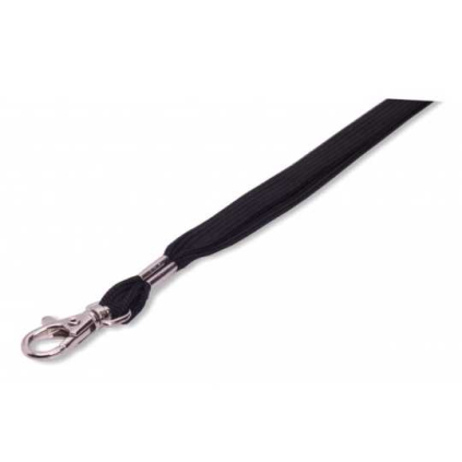 Șnur de gât cu carabină ROSE - 50 buc, negru