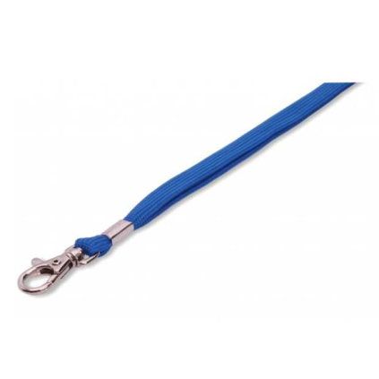 Șnur de gât cu carabină ROSE - 50 buc, albastru
