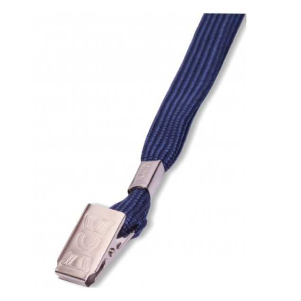 Șnur de gât cu clips LILY - 50 buc, albastru