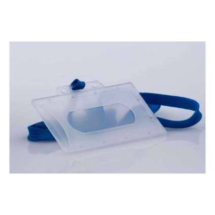 Etichetă cu șnur IDS P, 54 x 86 mm - 50 buc, transparent / albastru