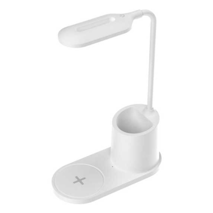 Lampă de masă Platinet 3 W, încărcare wireless, alb
