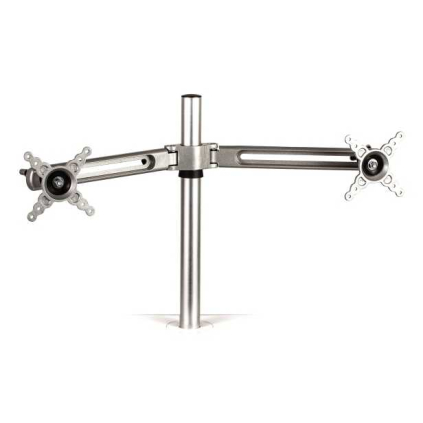 Suport monitor Fellowes Sit-Stand Lotus, 2 brațe, argint