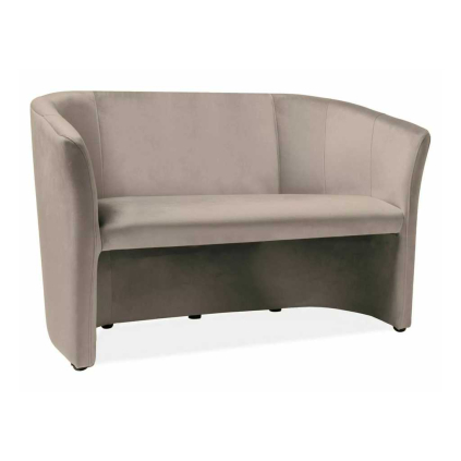 Canapea Cuba Velvet, două locuri, maro deschis