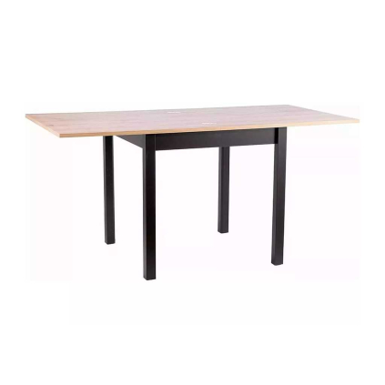 Masă de bucătărie Flip 80 x 60 cm, stejar artisan / negru