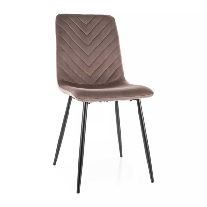Scaun de bucătărie Freville Velvet, maro