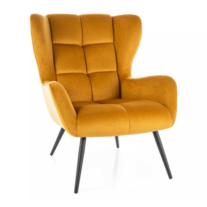 Fotoliu Arroyal Velvet, galben