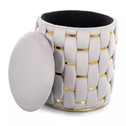 Taburet Bargino Velvet, crem