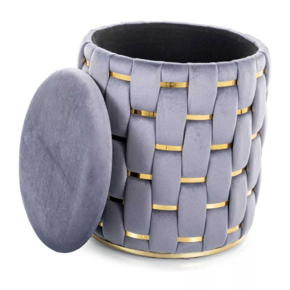 Taburet Bargino Velvet, gri