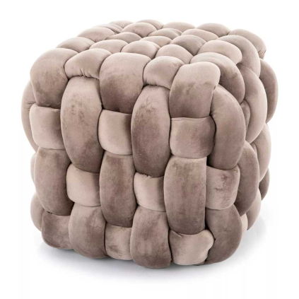 Taburet Vernier Velvet, bej