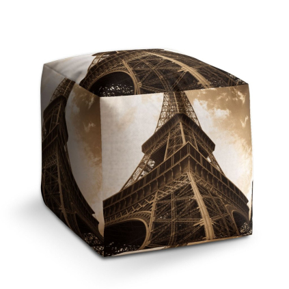 Taburet Cube Eiffel Tower 6, bej