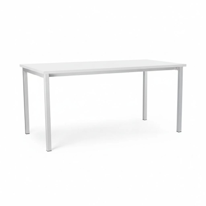 Masă universală cu picioare metalice 160 x 80 cm, alb