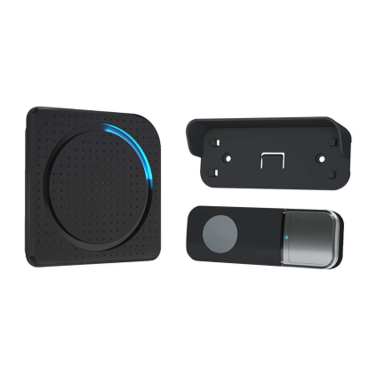 Sonerie wireless la priză 1L67, 200m, learning code, negru