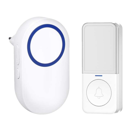 Sonerie wireless la priză 1L78, 200m, learning code, alb