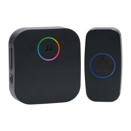 Sonerie wireless la priză 1L80, 180m, learning code, negru