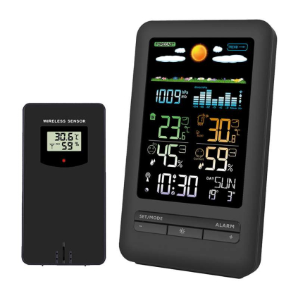 Stație meteo TE87, negru