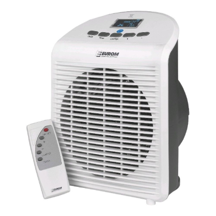 Ventilator cu aer cald EUROM SAFE-T 2000 LCD, alb