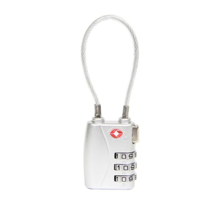 Cablu de blocare codat TSA RV.TSA.719, argintiu