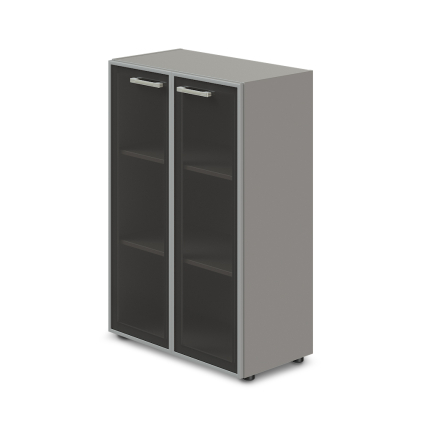 Dulap mediu lat TopOffice 79,8 x 40,4 x 119,5 cm, gri