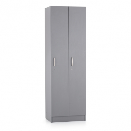 Dulap din lemn Visio LUX - 2 compartimente, 60 x 42 x 190 cm, gri