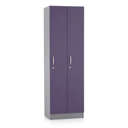 Dulap din lemn Visio LUX - 2 compartimente, 60 x 42 x 190 cm, violet